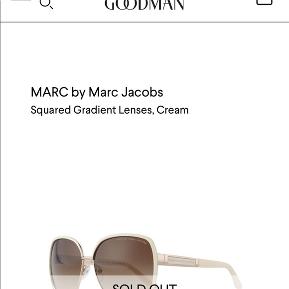 Marc by Marc Jacobs Oversized Cream Retro Sunglasses - Picture 2 of 12